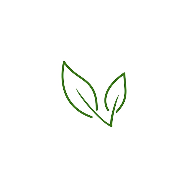 Un logotipo de hoja verde con la palabra verde.