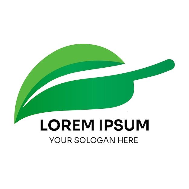 Logotipo de la hoja verde Vecto