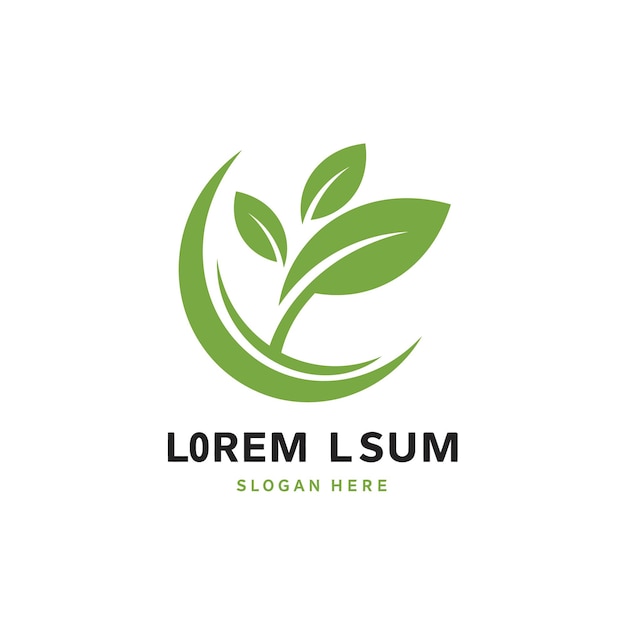 El logotipo de la hoja verde