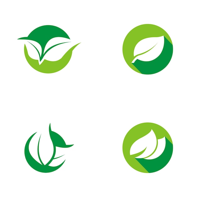 Vector logotipo de hoja verde