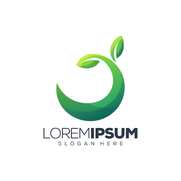 logotipo de hoja verde