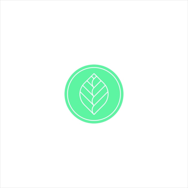 Logotipo de hojas y hojas verdes abstractas icono diseño vectorial diseño paisajístico jardín planta naturaleza salud