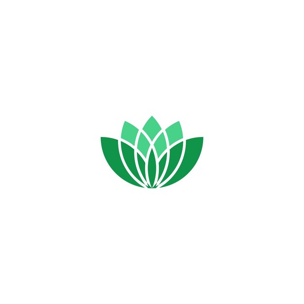 Logotipo de hojas y hojas verdes abstractas Icono Vector Diseño botánico Cosmética Naturaleza Eco Ilustración
