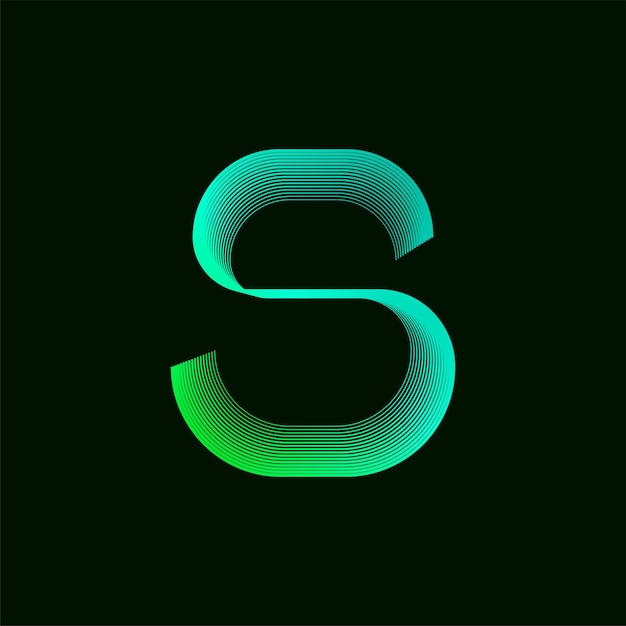 Logotipo de holograma de la letra S
