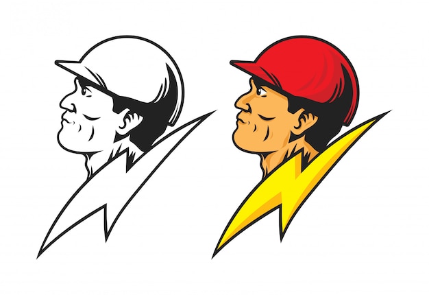 Vector logotipo de hombre de electricista