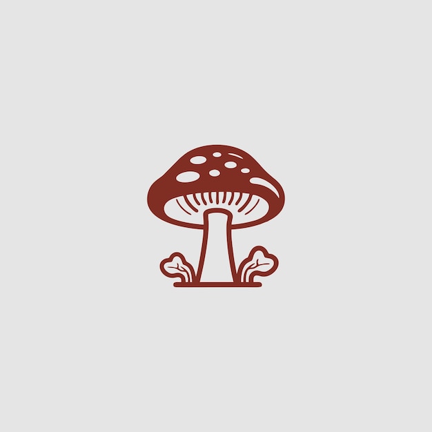Vector logotipo de hongo silueta de hongo ilustración vectorial de hongo diseño de símbolo de consumo de alimentos