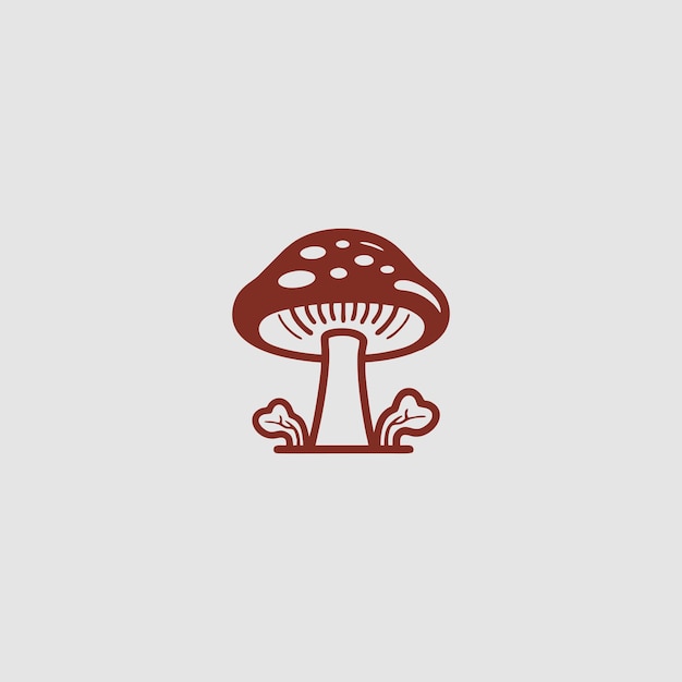 logotipo de hongo silueta de hongo ilustración vectorial de hongo diseño de símbolo de consumo de alimentos