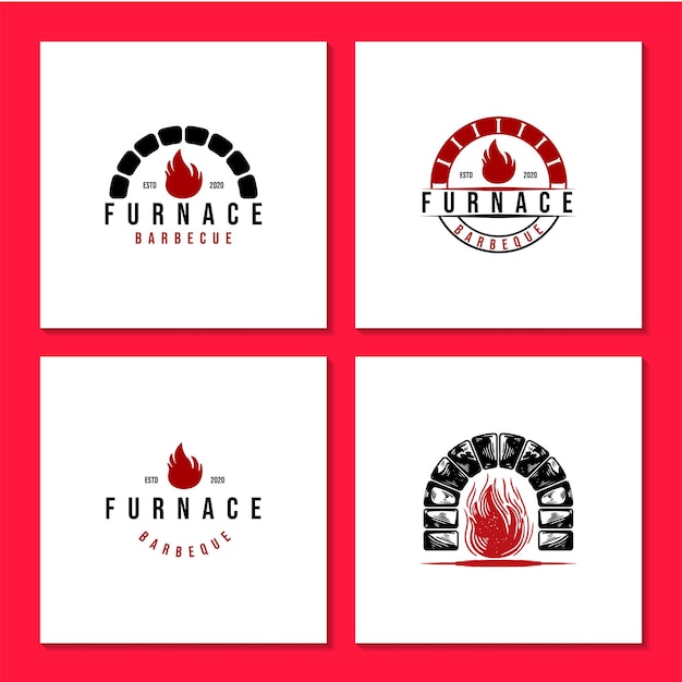 Vector logotipo de horno de fuego