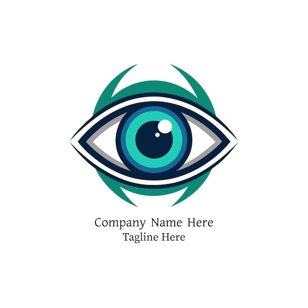 y el logotipo del hospital ocular para la marca de ojos