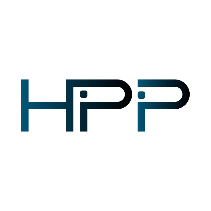 Vector el logotipo de hpp, el monograma, la marca inicial, la letra, el sello, el diseño de símbolos de tipografía minimalista moderna.