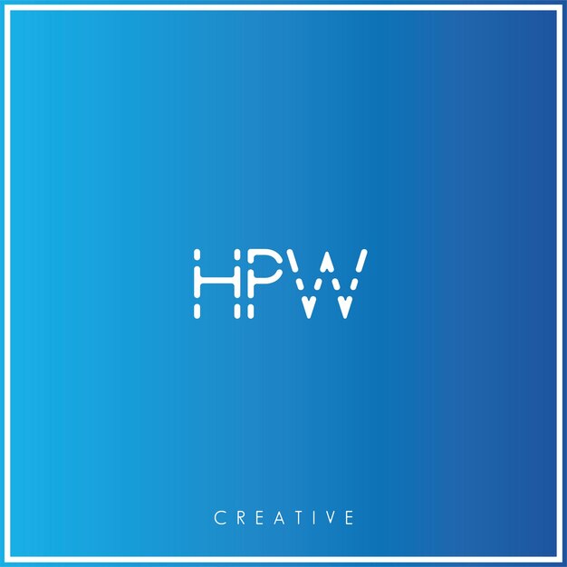 El logotipo de HPW Premium Vector Latter Diseño de logotipo creativo Vector Ilustración de logotipo Monograma creativo