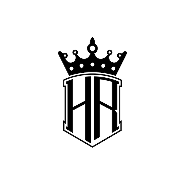 El logotipo de HR está diseñado con monograma, letra, texto, nombre, símbolo, logotipo monocromático, carácter alfabético y logotipo simple.