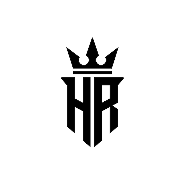 El logotipo de HR está diseñado con monograma, letra, texto, nombre, símbolo, logotipo monocromático, carácter alfabético y logotipo simple.