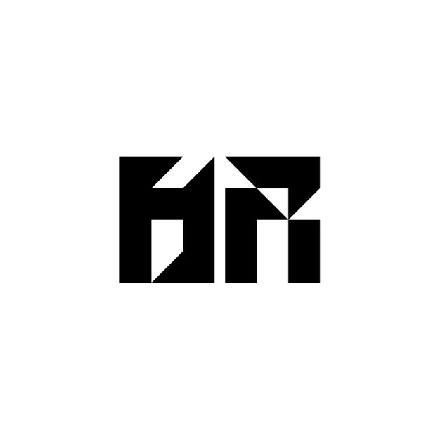 El logotipo de HR está diseñado con monograma, letra, texto, nombre, símbolo, logotipo monocromático, carácter alfabético y logotipo simple.