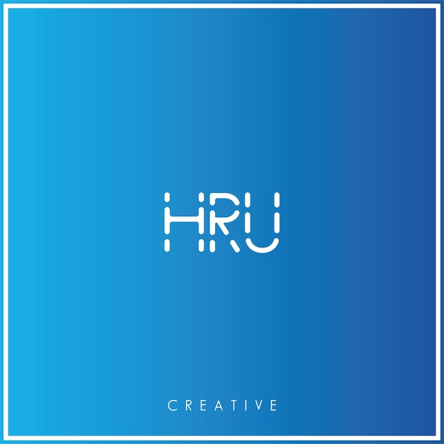 El logotipo de HRU Premium Vector Latter Diseño de logotipo creativo Vector Ilustración de logotipo Monograma creativo