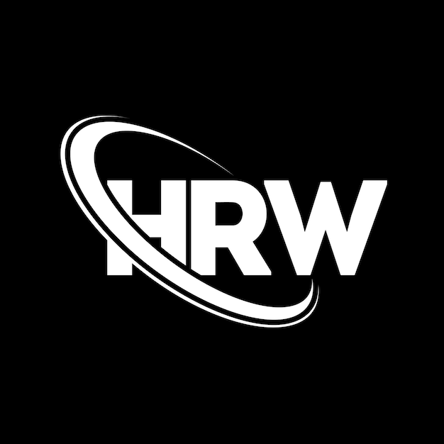 Logotipo HRW letra HRW letra diseño logotipo iniciales HRW logotipo vinculado con círculo y mayúscula monograma logotipo HRW tipografía para negocios de tecnología y marca inmobiliaria