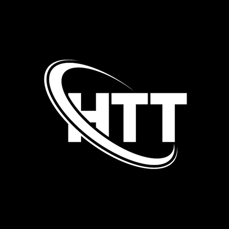 Vector logotipo htt htt letra htt letra diseño logotipo iniciales logotipo htt vinculado con círculo y mayúscula monograma logo htt tipografía para negocios de tecnología y marca inmobiliaria