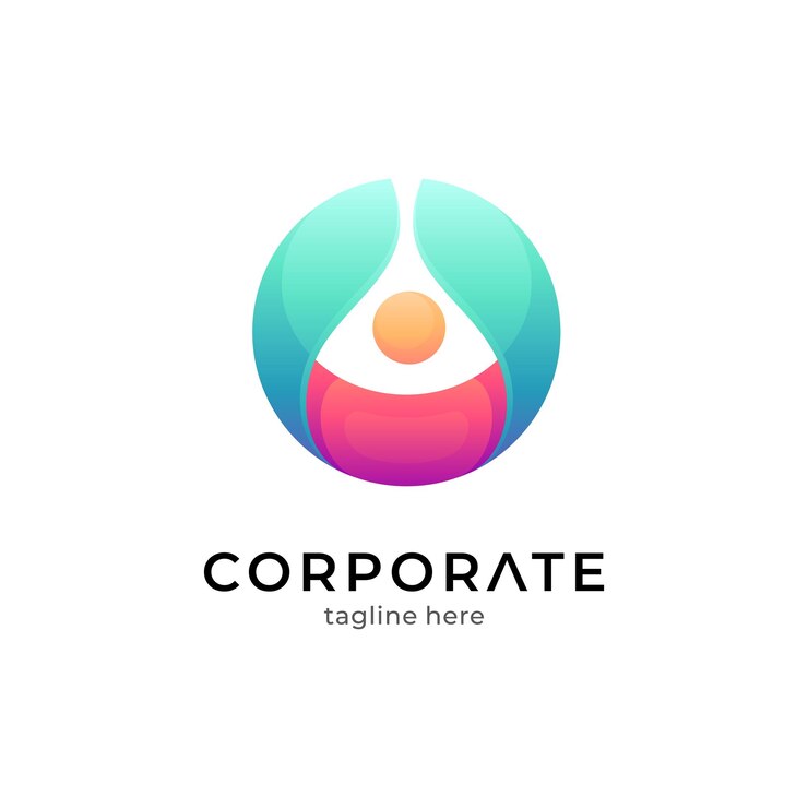 logotipo humano con forma de círculo