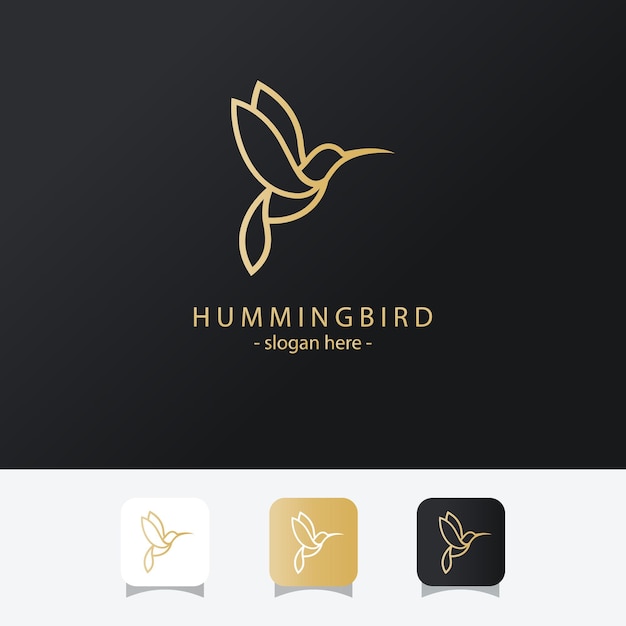 Vector logotipo de hummingbird