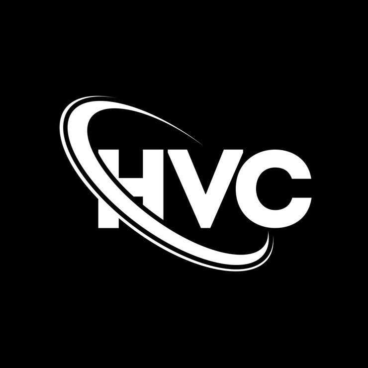 Vector logotipo hvc: diseño de logotipo de letra hvc, iniciales, logotipo hvc vinculado con círculo y monograma en mayúsculas, logotipo de hvc, tipografía para negocios tecnológicos y marca inmobiliaria.