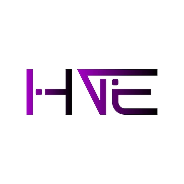 El logotipo de HVE monograma inicial marca de letras moderno diseño de símbolo de tipografía minimalista