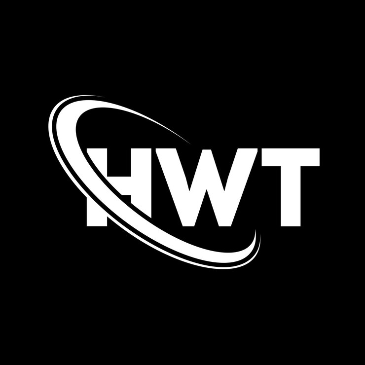 Vector logotipo de hwt hwt letra hwt diseño de logotipo de letra iniciales logotipo hwt vinculado con círculo y mayúscula logotipo de monograma hwt tipografía para negocios tecnológicos y marca inmobiliaria