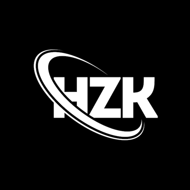 Logotipo HZK HZK letra HZK logotipo diseño de letra Iniciales Logo HZK vinculado con círculo y mayúscula logotipo monograma HZK tipografía para negocios de tecnología y marca inmobiliaria