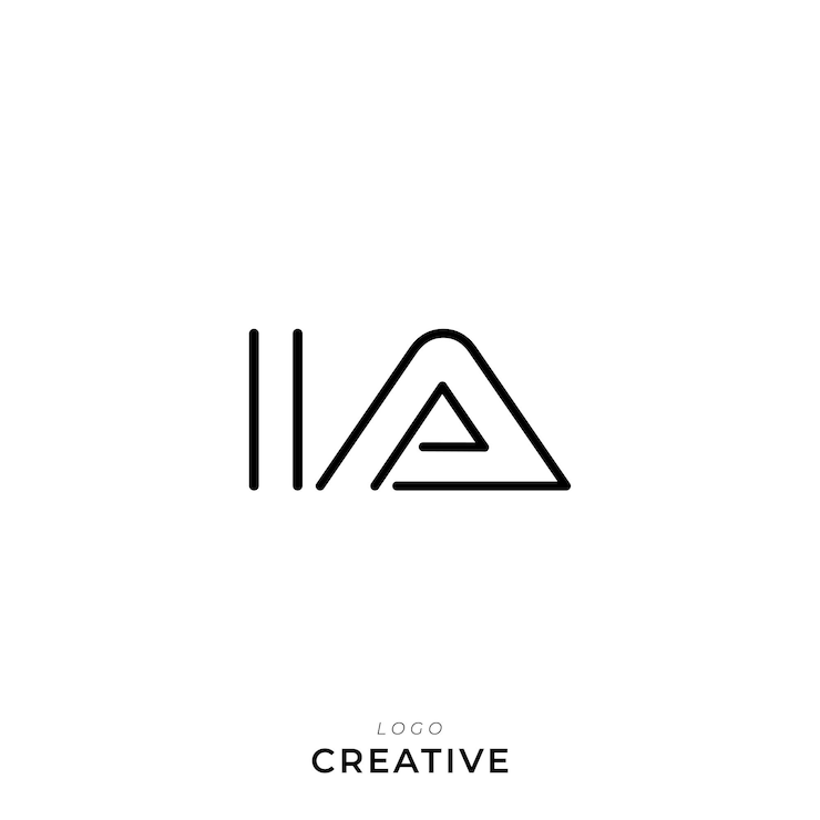 Vector el logotipo de ia latter template vector colorful monogram symbol font logotipo de diseño moderno basado en el logotipo inicial