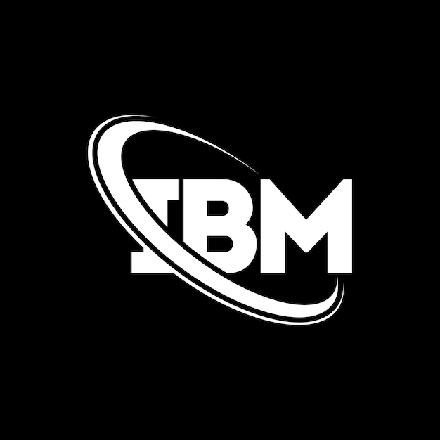Logotipo de IBM, letra de IBM, diseño de la letra del logotipo, iniciales, logotipo de IBM vinculado con círculo y monograma en mayúsculas, logotipo IBM, tipografía para negocios tecnológicos y marca inmobiliaria.