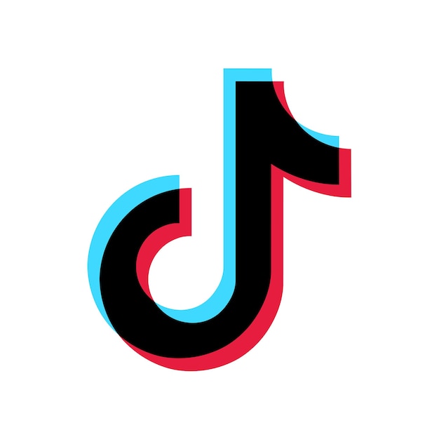 Logotipo de la icónica aplicación de redes sociales TikTok