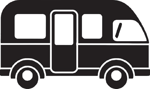 Logotipo icónico de una furgoneta para un fabricante de autocaravanas o vehículos recreativos