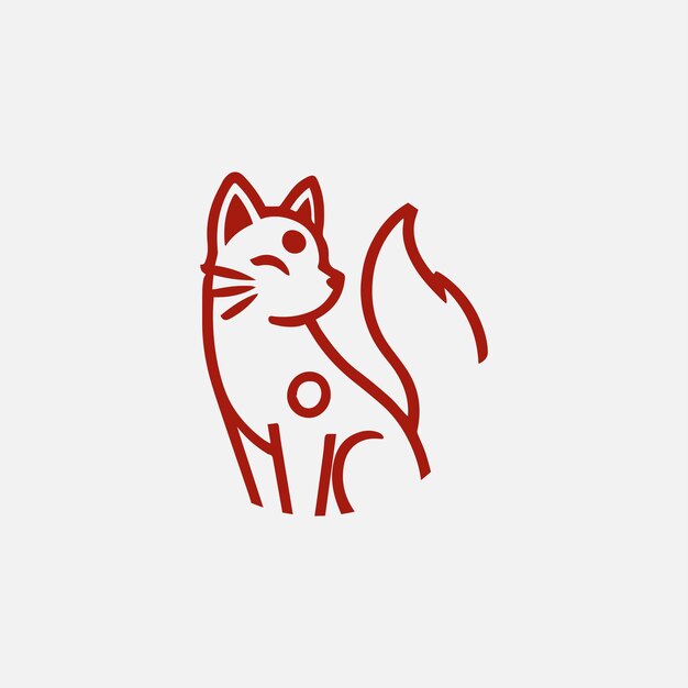 El logotipo icónico de kitsune