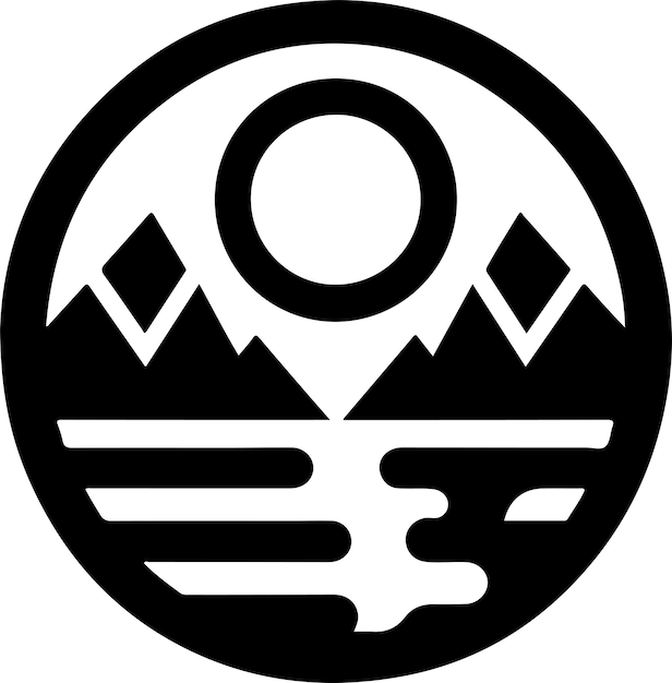 El logotipo icónico perfecto es una silueta de color negro de vector minimalista simple.
