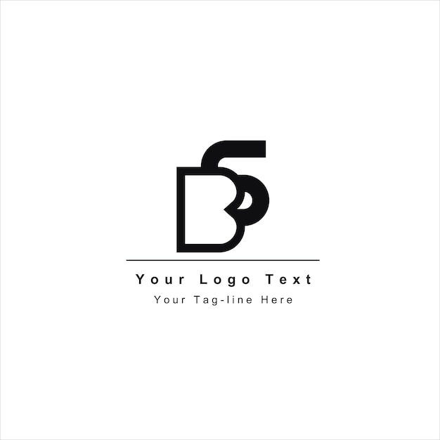 Logotipo de icono de alfabeto basado en inicial BS SB