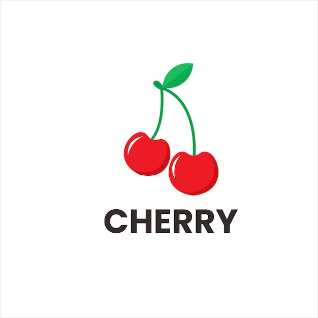 Logotipo del icono de cereza
