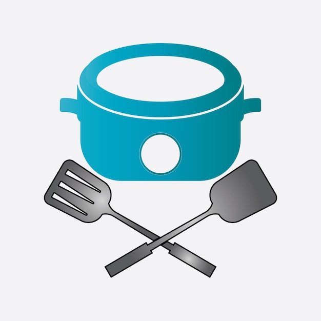 Logotipo de icono de cocina creativo