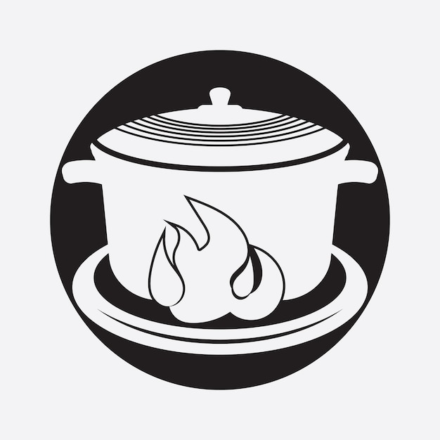 Logotipo de icono de cocina creativo