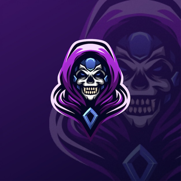 Logotipo icono cráneo esports