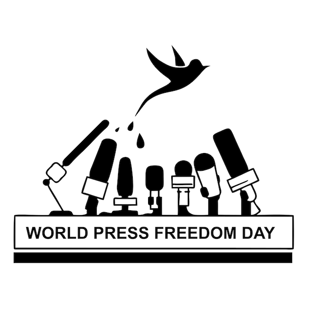 Vector logotipo del icono del día mundial de la libertad de prensa