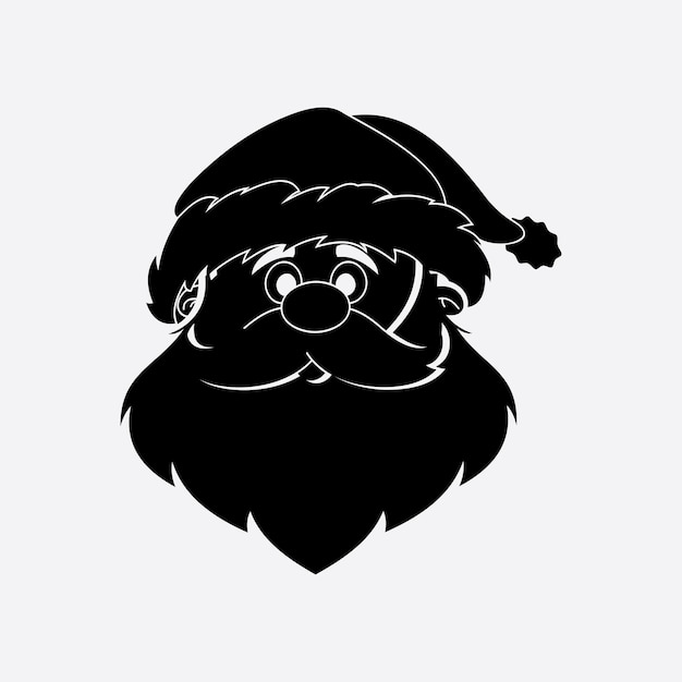 Logotipo de icono de diseño de ilustraciones vectoriales de Santa Claus