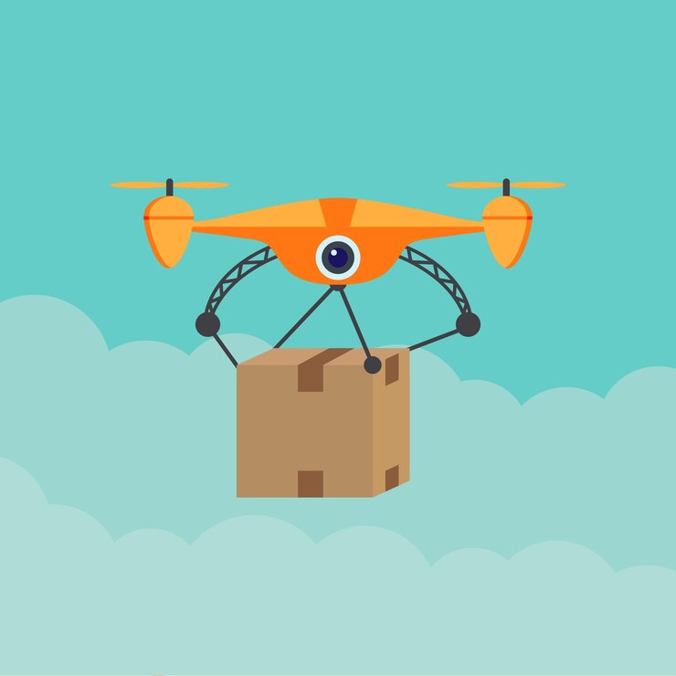 Vector el logotipo del ícono del elemento de diseño vectorial del dron