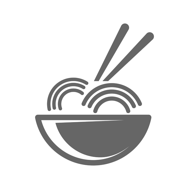 El logotipo del icono de los fideos