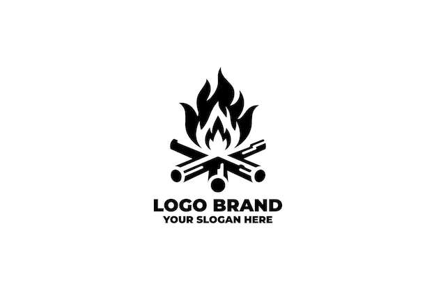 El logotipo del icono de la fogata