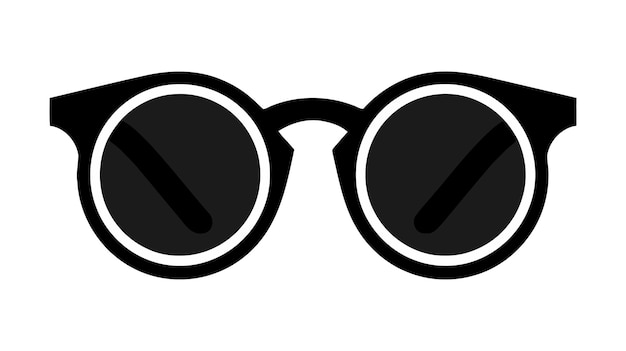 El logotipo del icono de las gafas vectoriales sobre fondo blanco