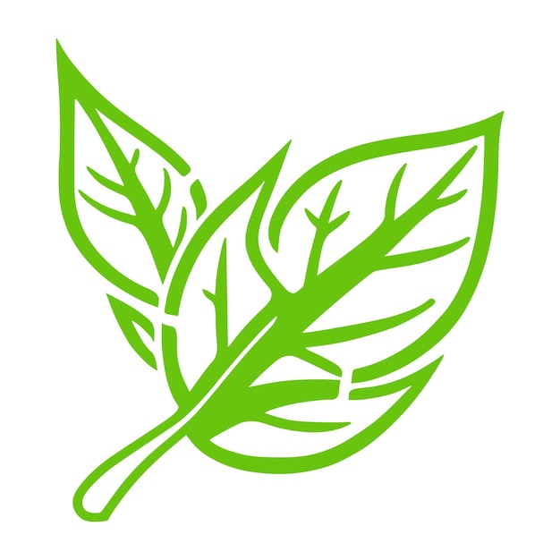 Vector logotipo de icono de hoja