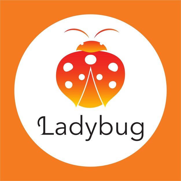 Logotipo de icono de insecto de mariquita