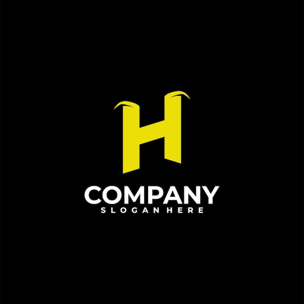 Logotipo del icono de letra del alfabeto H