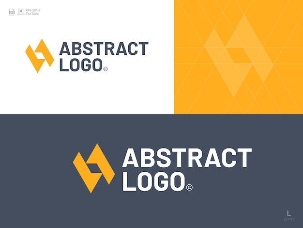 Logotipo del icono de letra del alfabeto L