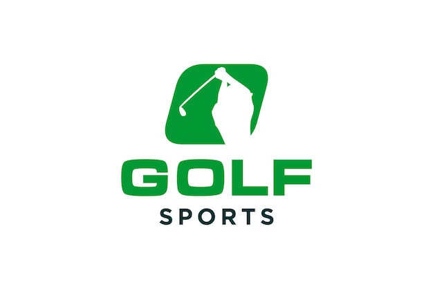 Logotipo de icono de letra del alfabeto O para plantilla de vector de diseño de logotipo de Golf Vector.