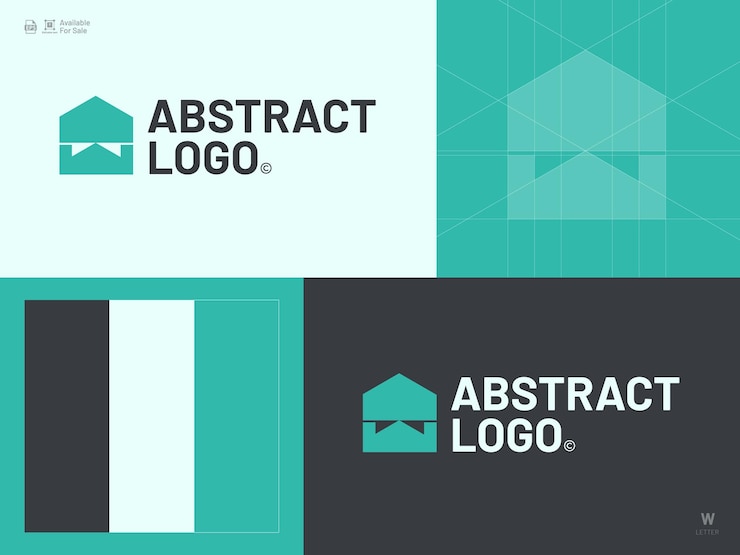 Vector logotipo del icono de letra del alfabeto w